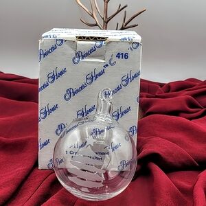 Princess House 416 Crystal Ornament Etched Christmas Tree Handmade USA w Box Vtg